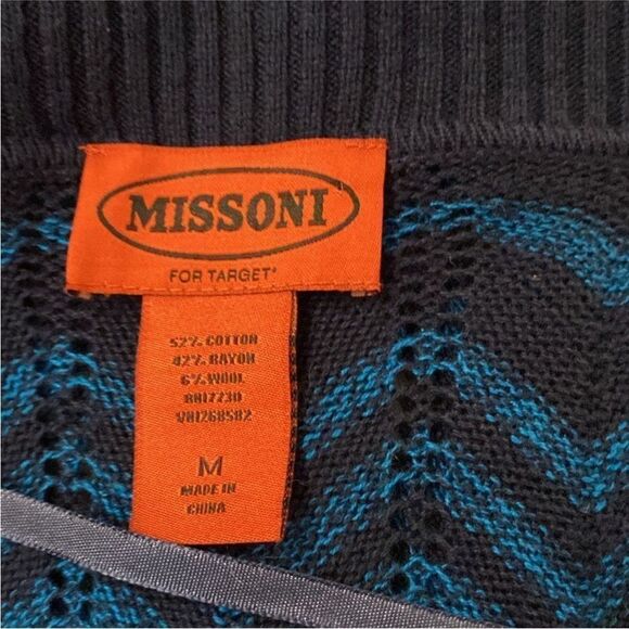 Missoni for Target Women's Blue Chevron Cardigan Sweater, M - Picture 9 of 9